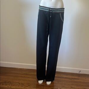 Bcbgmaxazaria Black Lounge Pants with White Trim Size XL New With Tag